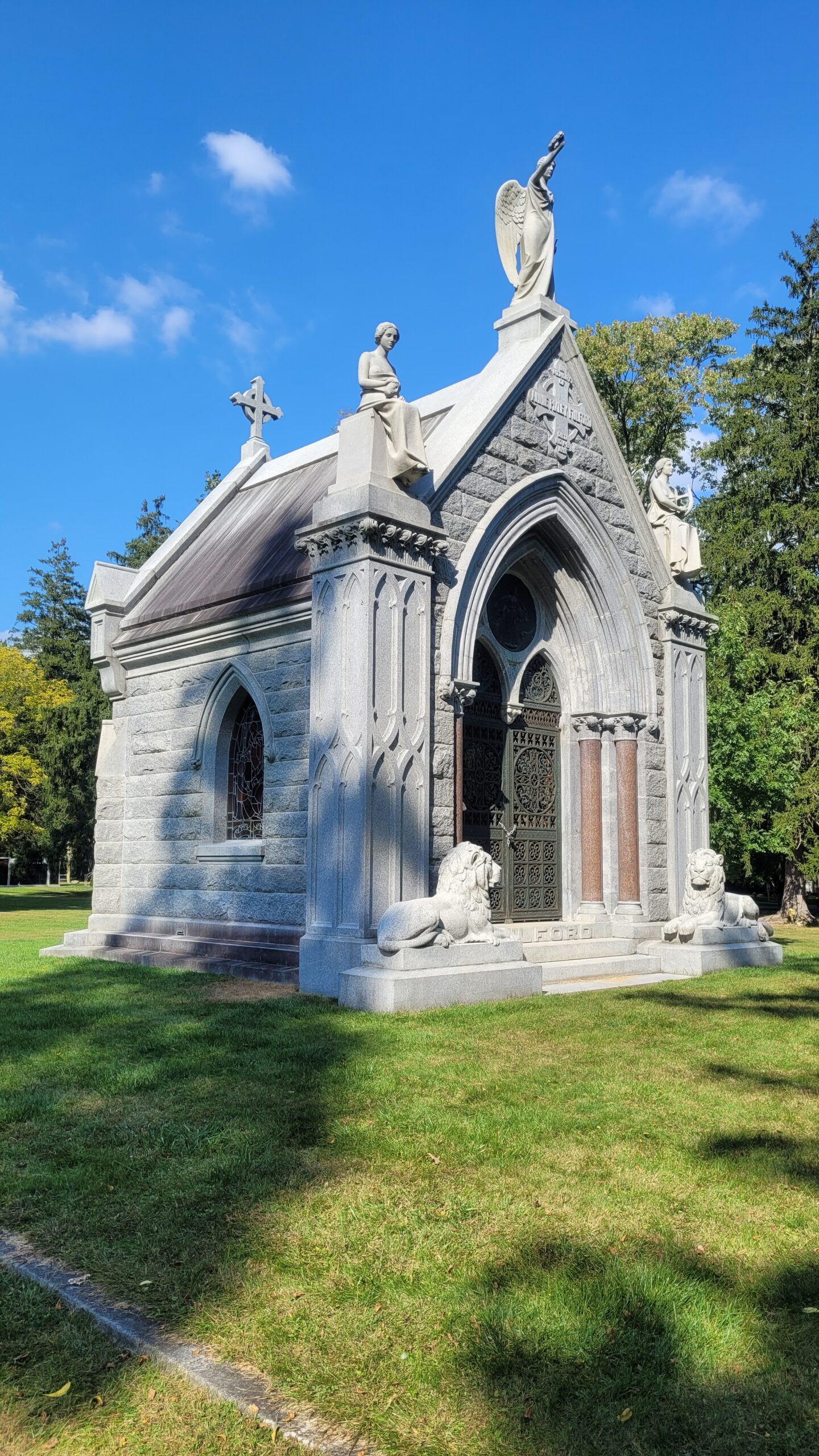 Fulford-Pixley Mausoleum in Woodland Cemetery. 