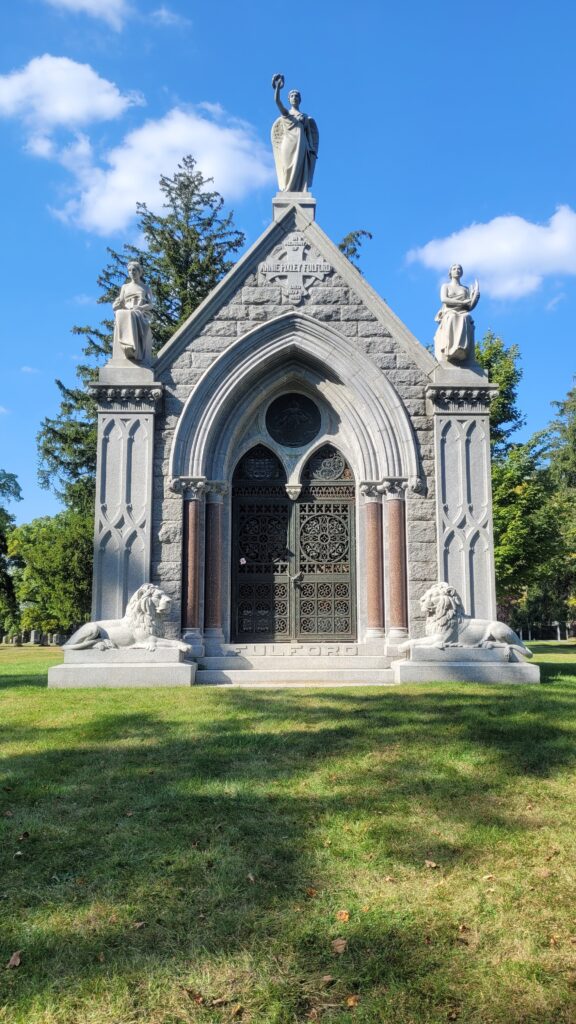 Fulford-Pixley Mausoleum in Woodland Cemetery. 