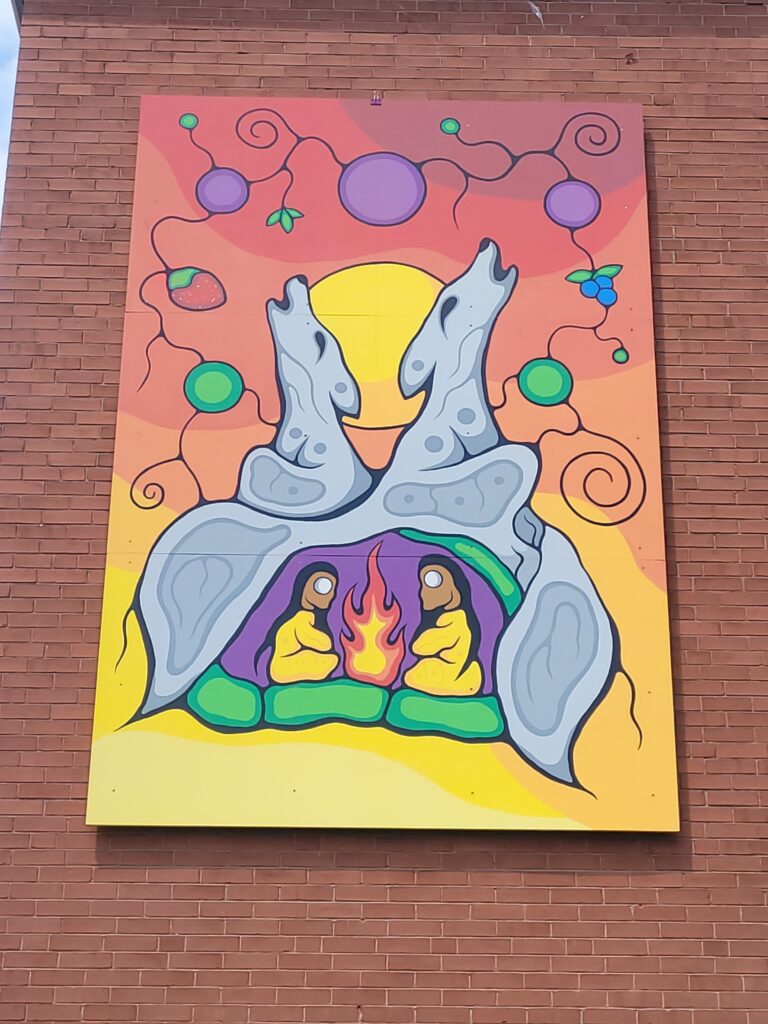 Indigenous wall mural.