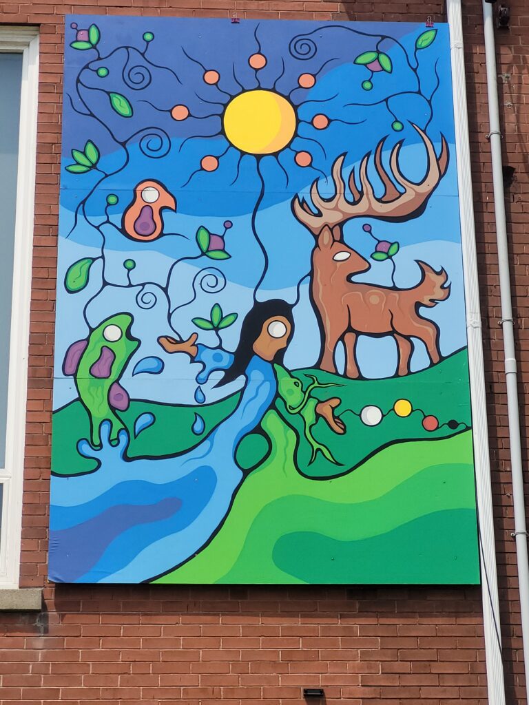 Indigenous wall mural.