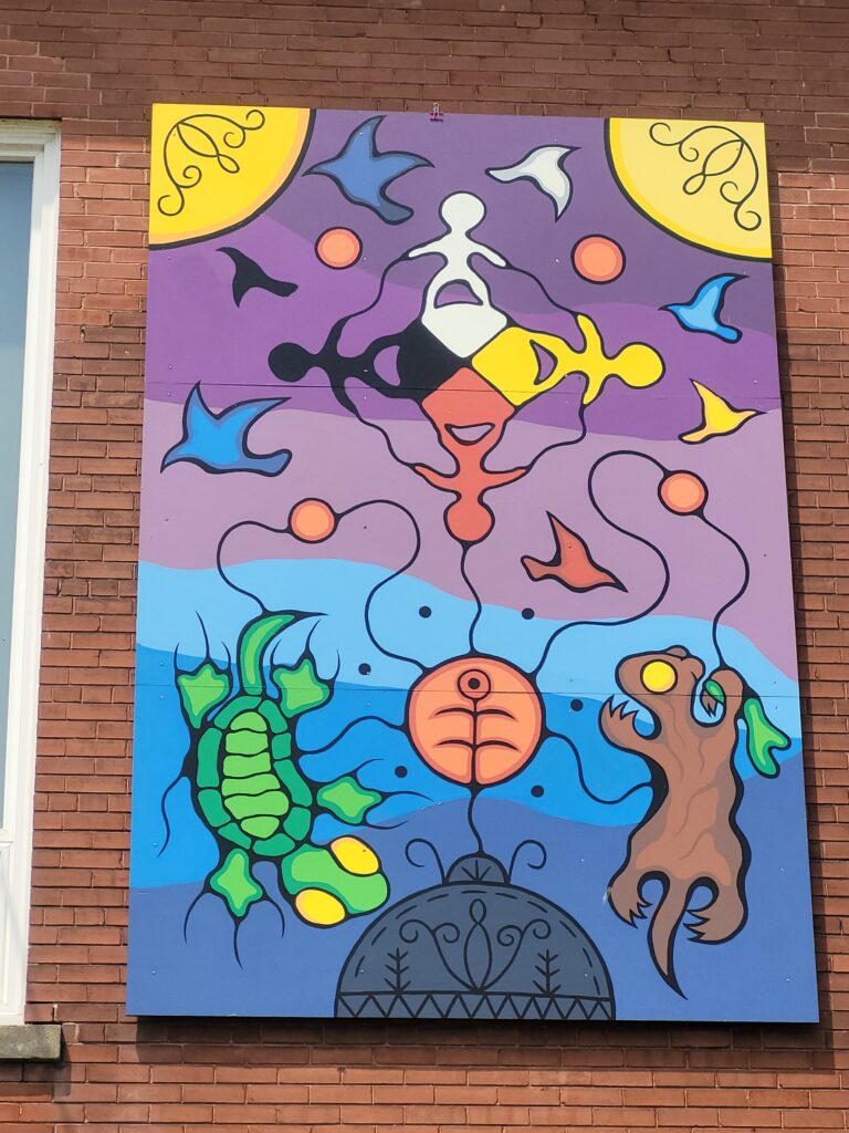 Indigenous wall mural.