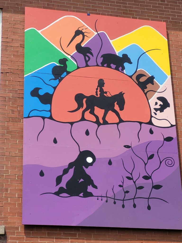 Indigenous wall mural.