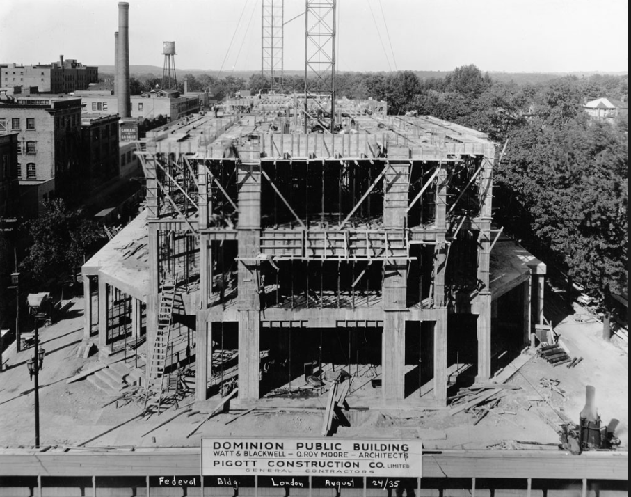 Up to the third floor, August 1935.