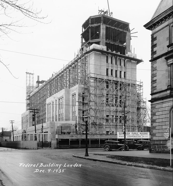 Exterior work almost done, December 1935.