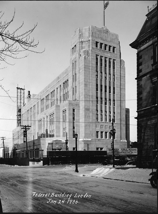 Exterior work is complete, January 1935.
