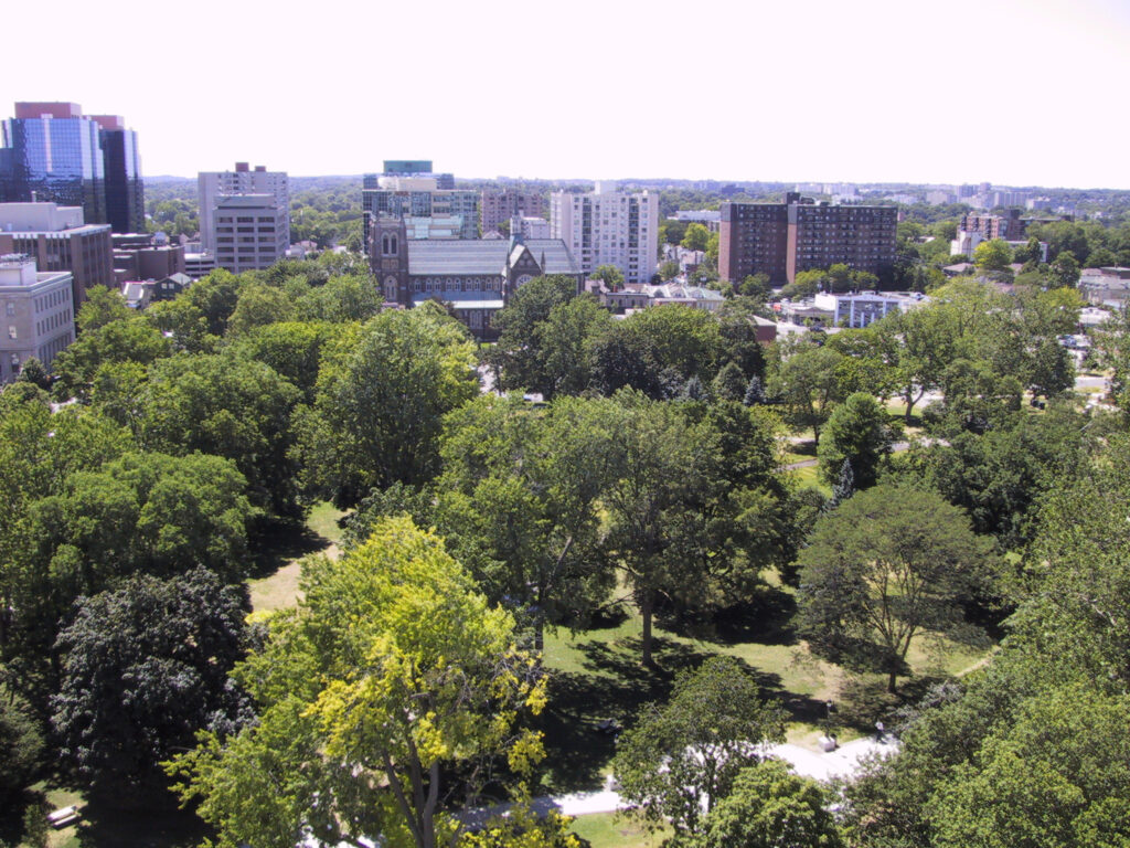 High angle photo of Victoria Park.