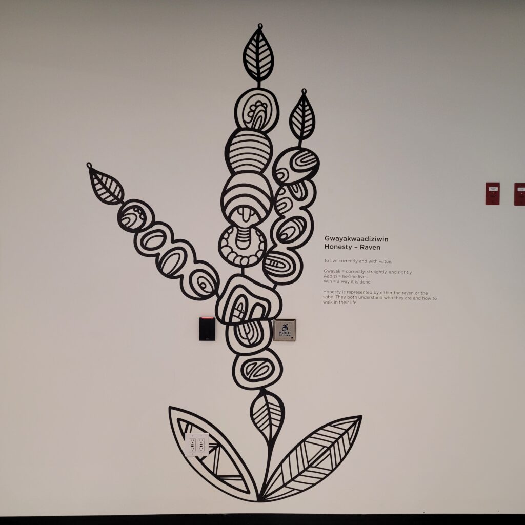 Indigenous wall mural.