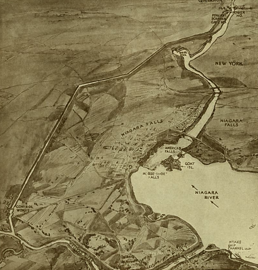Map showing the channel leading from Chippewa to Queenston.