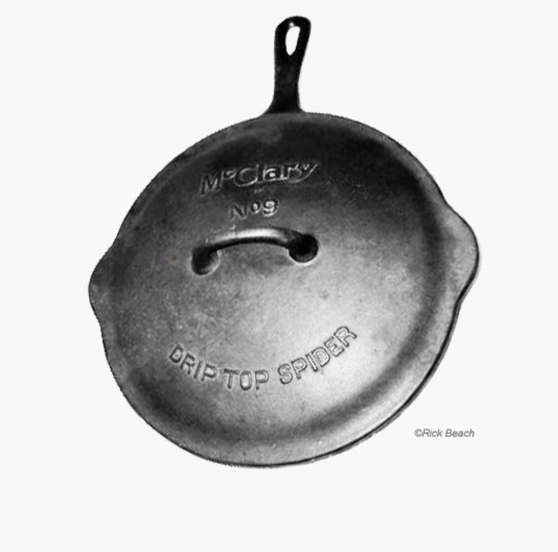 McClary No 9 Drip Top Spider, a cast iron pot.