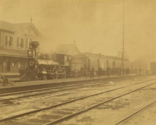 Conveniently, the tracks of the Great Western Railway ran a block and a half south of their King Street factory, c. 1870s.