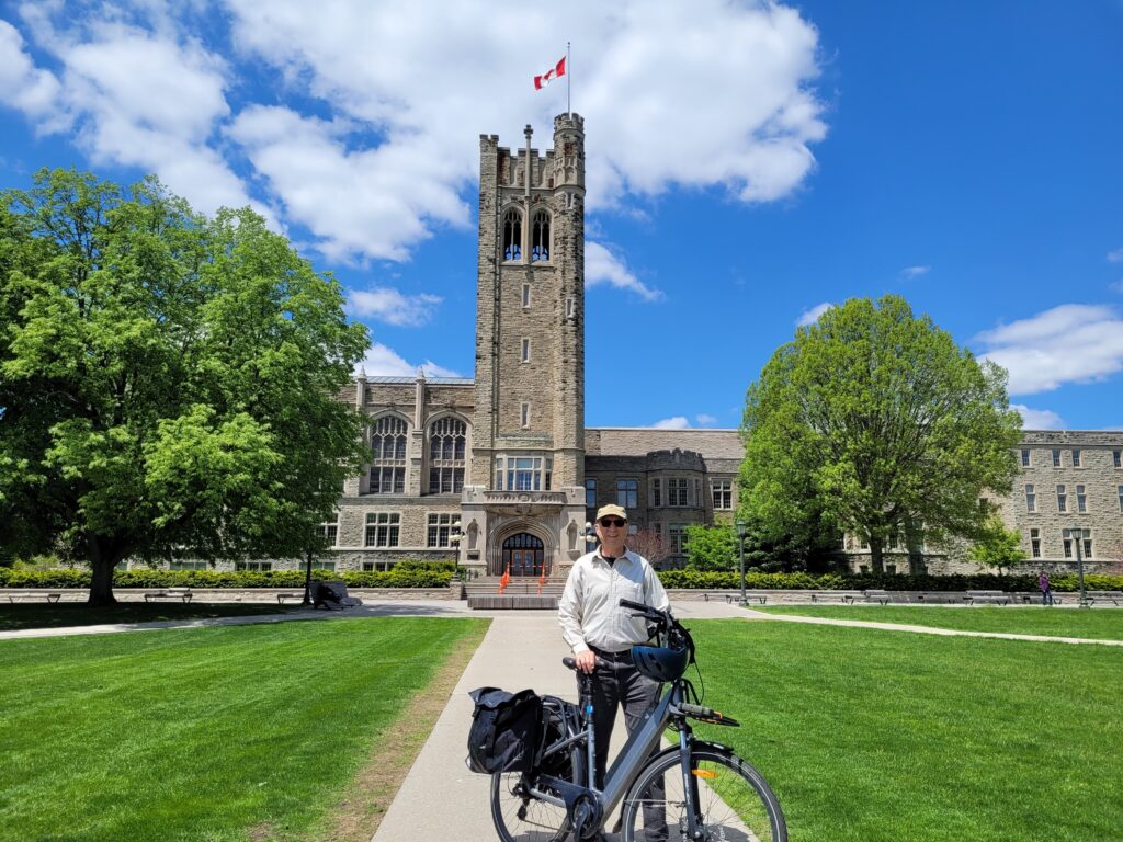 The author, standing in front of University College. 
