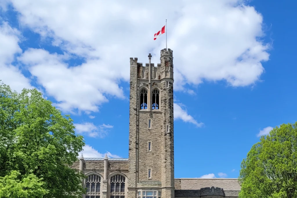 The Middlesex County Memorial Tower is similar in design to the square towers of Hogwarts and Durham Cathedral. 