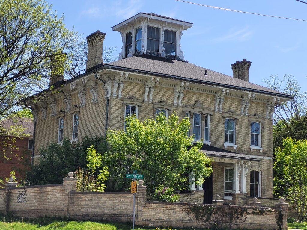 The McClary House at the corner of McClary and High Streets.