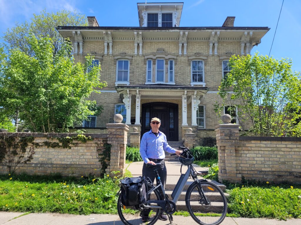 The author, in front of the old McClary mansion.