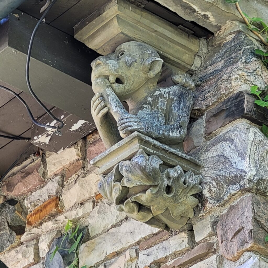 The other gargoyle under another eave.
