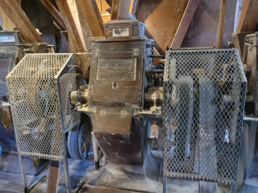 Antique milling machine in Arva Flour Mills.