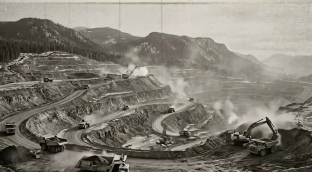 Terex Titan working in an open-pit mine.