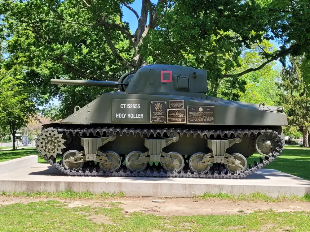 The Holy Roller tank in Victoria Park.