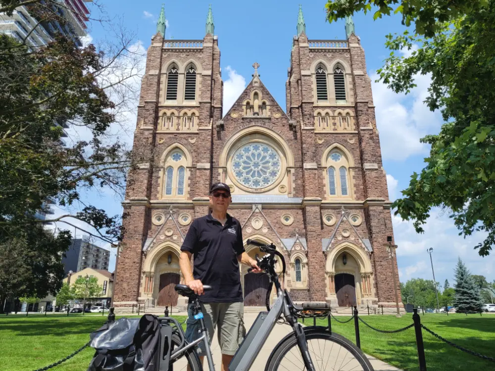 Author, Lawrence Durham, standing in front of St. Peter's.