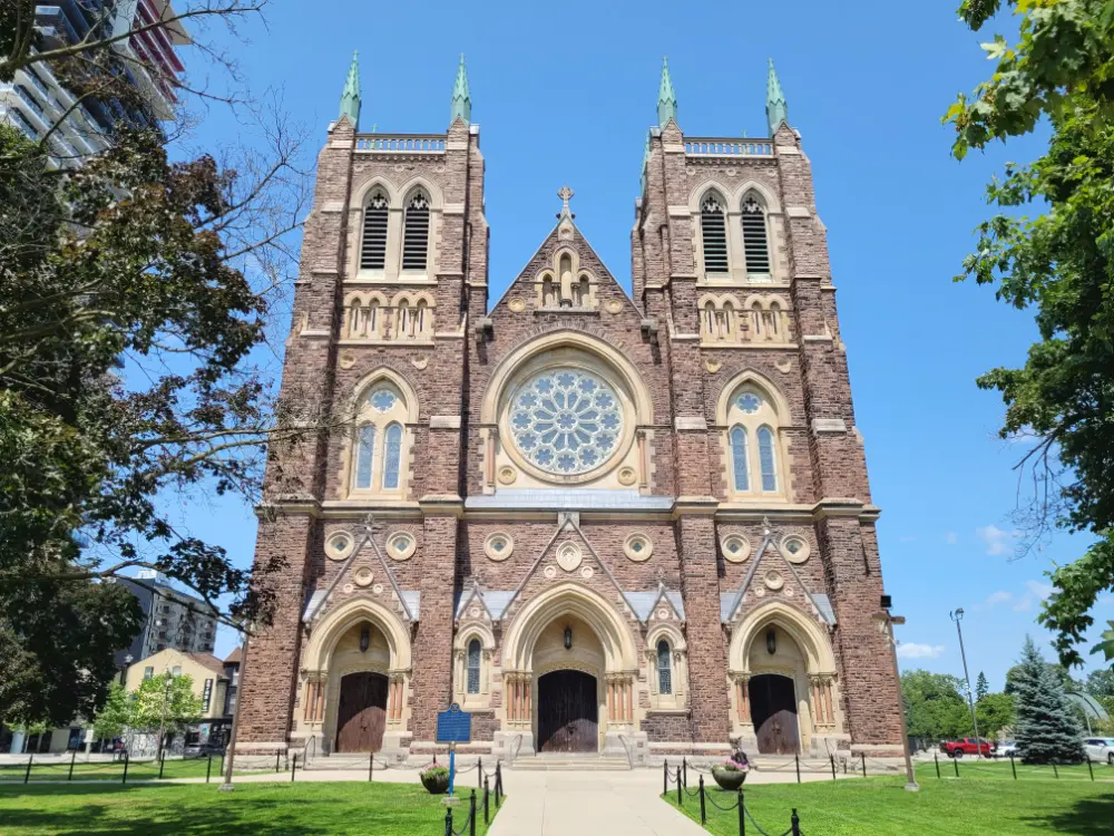 The front view of St Peter's.