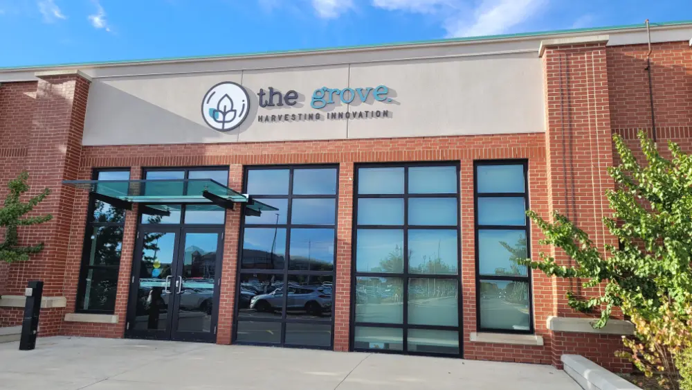 The view of the entrance to "the Grove "at the Western Fair District.
